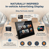 Reproductor Multimedia de Señalización Digital LCD con Tarjeta SIM 4G LTE de 10 Pulgadas, Bajo MOQ, Reproducción en Pantalla Dividida, Tablet Publicitaria para Asiento Trasero de Taxi