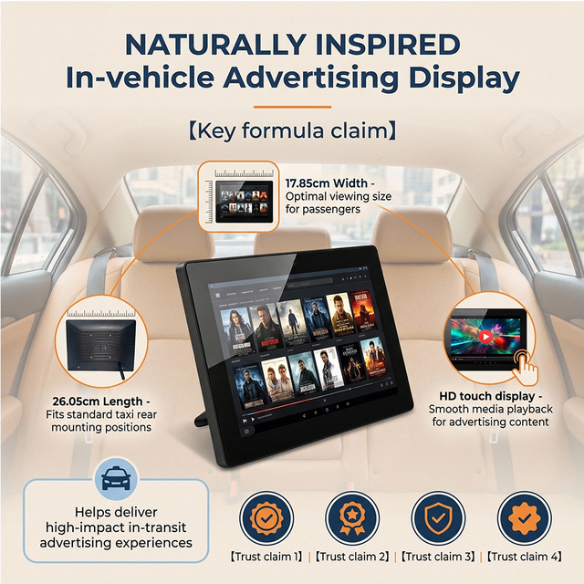 Low MOQ 10 Inch 4G LTE Sim Card LCD Digital Signage Media Player Split Screen Playback Taxi Back Seat Advertising Tablet