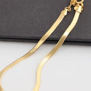 Xinfly - Pulsera de Cadena de Hueso de Serpiente Ajustable, Ancha y Plana, de Oro Real de 18 Quilates, AU750, para Mujer - Product Image 5