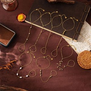 Nueva Pulsera <span class=keywords><strong>de</strong></span> Cadena <span class=keywords><strong>de</strong></span> Mano <span class=keywords><strong>de</strong></span> Acero Inoxidable <span class=keywords><strong>de</strong></span> Alta Calidad para Mujer, Brazalete Esclavo, Anillo, Joyería Impermeable para Boda - Product Image 3