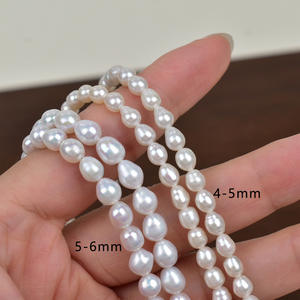 Perle d'eau douce naturelle en forme de goutte d'eau, faite à la main, pour collier DIY, accessoire, semi-finie, bijoux à forte luminosité - Product Image 2