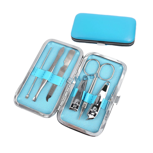 Portable 7-Pcs Magic New Stainless Steel Nail Clippers Set Manicure & Pedicure Tool Kit in Acrylic Travel Case