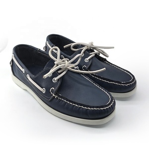 Mocassins Classiques Bleus en Cuir Véritable de Haute Qualité pour <span class=keywords><strong>Homme</strong></span> – Chaussures Bateau Décontractées et Confortables - Product Image 3