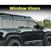 Ensemble de 6 pare-soleil noirs pour vitres latérales avec garniture brillante, en polycarbonate, adaptés aux accessoires Haval H7/V7