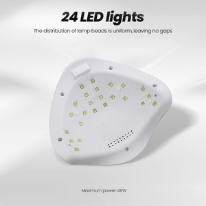 Lampe UV électrique SUN5 48W à 24 <span class=keywords><strong>LED</strong></span> pour séchage rapide des ongles, avec minuterie, sans effet noir sur les mains, pour manucure et séchage des ongles - Offre Spéciale - Product Image 3