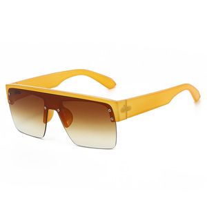Nouvelles Lunettes de Soleil de Sport de Luxe Unisexe à Demi-Monture Grande, Style Vintage Carré, Protection UV avec Verres Réfléchissants - Product Image 5