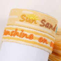 10 pièces soleil été Bracelet soleil sable mer plage gland tressé corde Sunkissed broderie bracelet amitié bijoux cadeaux