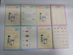 Cahier de calligraphie magique rainuré roumain, lot de 4, réutilisable, <span class=keywords><strong>pour</strong></span> enfants, <span class=keywords><strong>pour</strong></span> <span class=keywords><strong>apprendre</strong></span> à écrire les chiffres et les lettres - Product Image 3