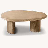 Rhohohill Ensembles de tables basses gigognes de salon de haute qualité de style moderne personnalisé Table à thé longue rétro en orme de recyclage