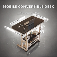 Escritorio Móvil Moderno Chaofu SH-1038, Escritorio de Madera Convertible de MDF con Ruedas para Estudiantes, Elevación Fácil de Mover