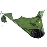 Hamac portable de survie en plein air pour camping et randonnée, monoplace, en polyamide, résistant aux déchirures, anti-moustiques, capacité 200 kg