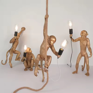 Modern Lighting Fixture Vintage <strong>Monkey</strong> Pendant <strong>Light</strong> Creative Lighting E27 for Dining Room Bar Cafe Decorative <strong>Hanging</strong> Lamp - Product Image 4