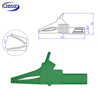 Pinces crocodiles JZDZ robustes en cuivre nickelé avec fiche banane 4 mm CAT III 1000 V 32 A pour fils de test électrique J.60039