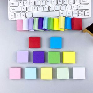 แท็บสีพาสเทลน่ารัก แผ่นโน้ตสี่เหลี่ยมจิ๋วแบบมีกาวในตัว สำหรับนักเรียน/ทำบุ๊กมาร์ก/ใช้ในสำนักงาน - Product Image 2