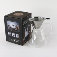 Vente en gros de haute qualité Tasses à café goutte à goutte à main Ensembles de pots Filtre Cafetière turque Ensemble de service de café