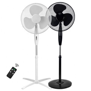 Sàn 16 ''nhựa Grating Trọng lượng nhẹ 3 lưỡi chéo cơ sở Bệ có thể điều chỉnh điện 45W tiêu chuẩn 16 inch đứng <span class=keywords><strong>fan</strong></span> hâm mộ - Product Image 1