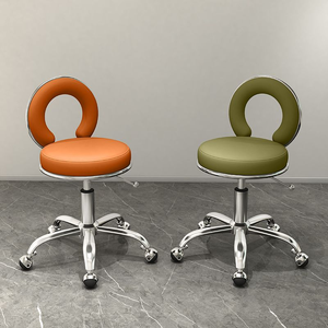 Large Work <b>Bench</b> Lifting Round Stool Beauty Stool Lifting Rotating Pulley Barber Shop Master Stool Hair Salon Special - Product Image 6