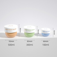Bocaux Cosmétiques Vides 500ml 300ml 100ml avec Design Coloré et Logo Personnalisable – Pots pour Gommage Corporel et Lait Corporel pour Emballage Cosmétique