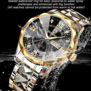 Montre Couple Binbond 2521, Fonction Lumineuse et Étanche, Montre Tendance pour Homme et Femme, Date, Acier Inoxydable, Montre-Bracelet - Product Image 4