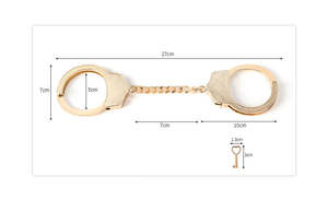 OEM กำไลข้อมือโลหะรูปหัวใจสำหรับคู่รัก, พวงกุญแจโลหะผสมกุญแจมือถอดชิ้นส่วนของเล่นสำหรับของเล่น BDSM - Product Image 4