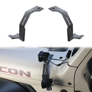 Giá đỡ đèn nhôm kép, giá đỡ đèn cột A, giá đỡ đèn kính chắn gió cho xe Jeep Wrangler JL 2018-2022 Gladiator JT/4XE - Product Image 1