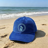 Sombrero y gorra Snapback de ala plana con bordado de pana de 6 paneles sin estructurar de perfil bajo personalizado de alta calidad