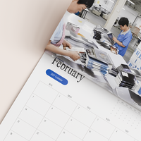Calendrier mural en spirale personnalisé en papier, impression photo 2027, usine LIUSHUN Zhejiang, pour la promotion de la marque et la promotion commerciale