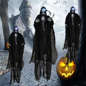 Décoration d'Halloween : Fantôme Lumineux Suspendu à une Chaîne en Fer – Accessoire Effrayant pour Escape Room, Maison Hantée, Bar, Scène d'Horreur - Product Image 3