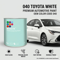 Cat Pengecatan Ulang Otomotif High Gloss untuk Corolla Camry Prado Hilux, Lapisan Bodi Mobil, Cat Kendaraan Toyota 040 Putih 2K