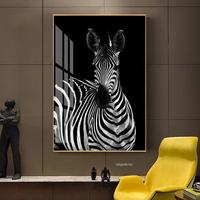 Vente en gros de zèbre peinture à l'huile sur toile Art déco art mural pour salon maison décorative impression jet d'encre travail d'art