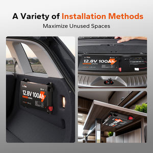 미국 주식 도매 LiTime <span class=keywords><strong>12V</strong></span> 100Ah 슬림 메탈 케이스 LiFePO4 배터리 (소형 공간용 저온 보호 리튬 배터리 포함) - Product Image 6