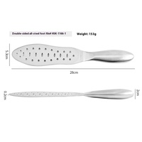 Brosse à pieds double face en acier inoxydable Logo personnalisé Extracteur de callosités Racloir de talon Outil de nettoyage des pieds avec 4 formes