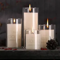 Factory Produced Wholesale Luxury Empty Glass Candle Jars in Bulk