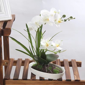 Fleurs artificielles en Pot jardin extérieur Real Touch <span class=keywords><strong>orchidée</strong></span> fausses plantes en Pot décoration de la maison - Product Image 6