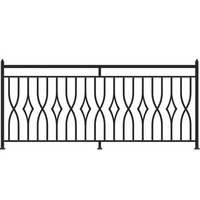 Balustrades de balcon industrielles en fer forgé au design simple pour villas, taille personnalisée, galvanisées à chaud, ISO9001