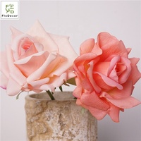 Haute Qualité 21cm Artificielle Rose Hydratante Rose Fleur pour La Décoration Intérieure Tables De Mariage Fleur