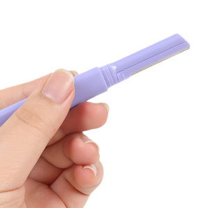 Dr. Giant Double-ended Eyebrow Trimmer Purple Plastic Rounded Tip For Women Beginners Safe Skin-friendly - Product Image 1