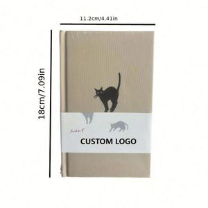 2025 Cartoon Cat Minimalist Sunday Schedule Thermal Binding B6 Leather Hardcover Customizable Digital Printing Travel Notebook - Product Image 2