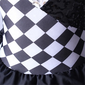 DL067 in bianco e nero per bambini <span class=keywords><strong>Costume</strong></span> da ballo per bambina costumi da ballo Hip Hop per spettacoli di scena a punto nero costumi da ballo Western - Product Image 5