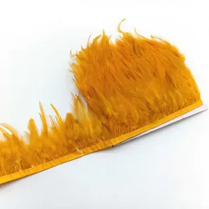 5-10 Meter Gefärbte Sattelfasanfedern, Zierbänder, Burgunderrote Hahnenfedern, Nähzubehör, Federschmuck für Handwerk und Dekoration - Product Image 3