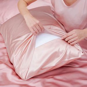 Silk <b>Pillow</b> Case and <b>Eye</b> Mask Gift Set for Home Decor with Customized Color Formal Style Four Seasons Use - Product Image 4