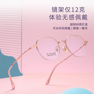 Lunettes de vue demi-cerclées ovales Miu-Titanium 48-19-142 avec verres en résine durable, design unisexe, de Danyang - Product Image 2