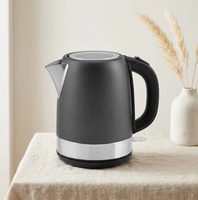 Bouilloire électrique de haute qualité 1,7 L, boîtier en acier inoxydable, couvercle à ouverture automatique, maintien au chaud, élément chauffant dissimulé pour hôtel