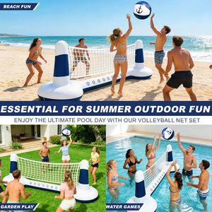 Ensemble de flotteurs gonflables pour <span class=keywords><strong>piscine</strong></span> au design de yacht, <span class=keywords><strong>jeux</strong></span> aquatiques flottants avec filet de volley-ball, équipements de divertissement aquatique - Product Image 4