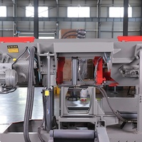 Moteur 7,5 kW pour machine à scier à ruban à onglets horizontale automatique à double colonne, à coupe angulaire rotative, avec boîte de vitesses mécanique et lame centrale