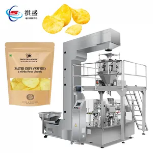Chips de pomme de terre Snack Doypack Stand Up Pouch Rotary Pesage Remplissage Machine d'emballage Automatique Standup Sac Machine d'emballage