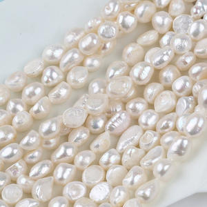 Perlas de Agua Dulce Blancas Brillantes de Doble Cara de 9-10 mm, Producto Semielaborado Hecho a Mano en Zhuji, Perlas Sueltas para Diseño Creativo - Product Image 4