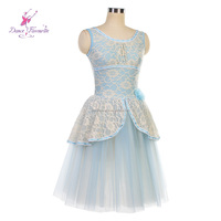 Nouvelle Robe de Ballet Romantique Longue en Dentelle Bleu Pâle 26333 pour Spectacle Scénique et Danse de Groupe