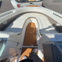 Tapis de pont en mousse EVA imitation teck pour plateforme de bain et cockpit de bateau Cobalt 250 2005, style SeaDek MarineMat Gatorstep, auto-adhésif