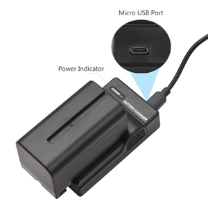 Kit de Batería y <span class=keywords><strong>Cargador</strong></span> para Cámara NP-F750/NP-F770, Batería Recargable de 7.2V 5200mAh, Cable USB para SONY NP-F550 F570 F750 F770 F960 F970 - Product Image 5